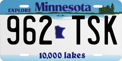 MN license plate 962TSK