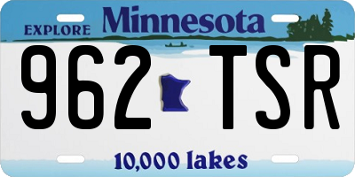 MN license plate 962TSR