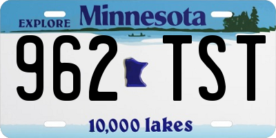 MN license plate 962TST