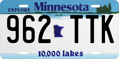 MN license plate 962TTK