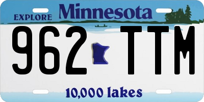 MN license plate 962TTM