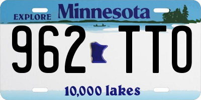 MN license plate 962TTO
