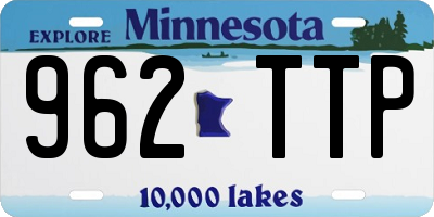 MN license plate 962TTP