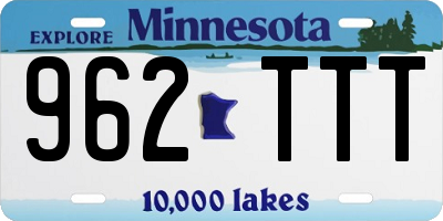 MN license plate 962TTT