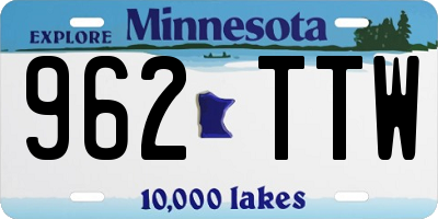 MN license plate 962TTW