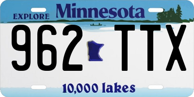 MN license plate 962TTX