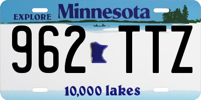 MN license plate 962TTZ
