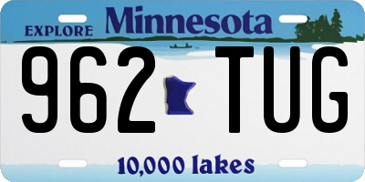 MN license plate 962TUG