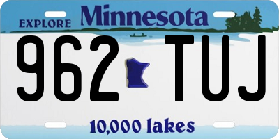 MN license plate 962TUJ