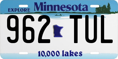 MN license plate 962TUL
