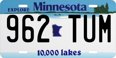 MN license plate 962TUM