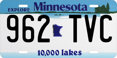 MN license plate 962TVC