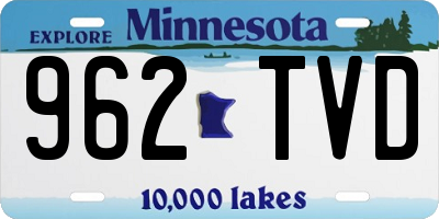 MN license plate 962TVD