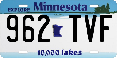 MN license plate 962TVF