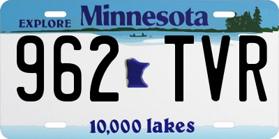 MN license plate 962TVR