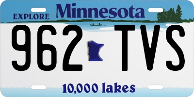 MN license plate 962TVS
