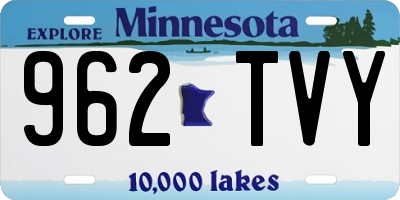 MN license plate 962TVY