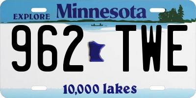 MN license plate 962TWE