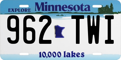 MN license plate 962TWI