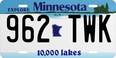 MN license plate 962TWK