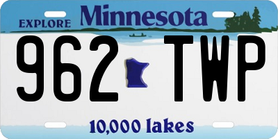 MN license plate 962TWP