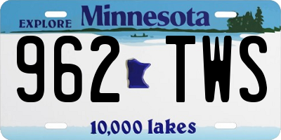 MN license plate 962TWS