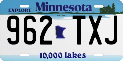 MN license plate 962TXJ