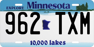 MN license plate 962TXM