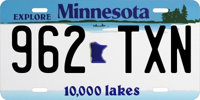 MN license plate 962TXN
