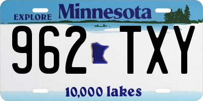 MN license plate 962TXY