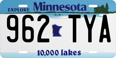MN license plate 962TYA