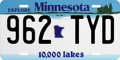 MN license plate 962TYD