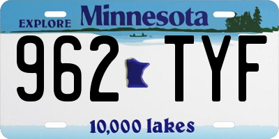 MN license plate 962TYF