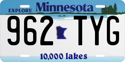 MN license plate 962TYG