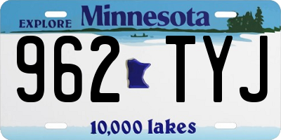 MN license plate 962TYJ