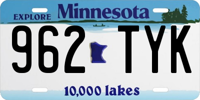 MN license plate 962TYK