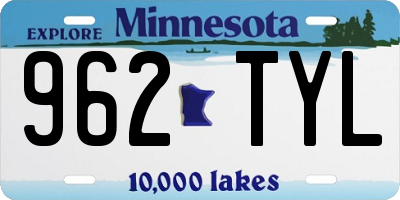 MN license plate 962TYL