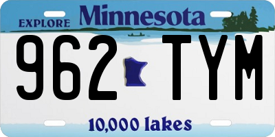 MN license plate 962TYM