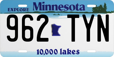 MN license plate 962TYN