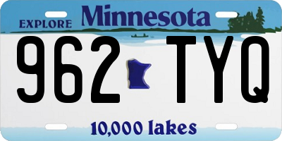 MN license plate 962TYQ
