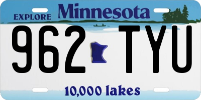 MN license plate 962TYU
