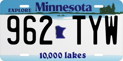 MN license plate 962TYW