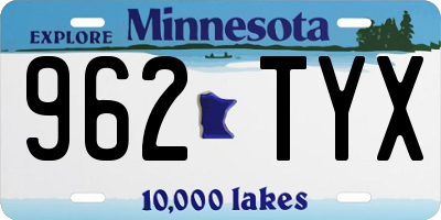 MN license plate 962TYX