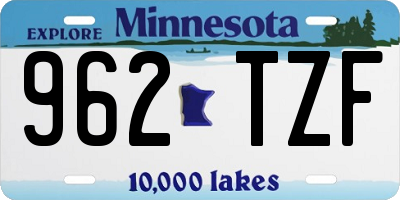 MN license plate 962TZF
