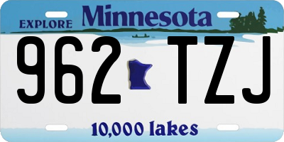 MN license plate 962TZJ