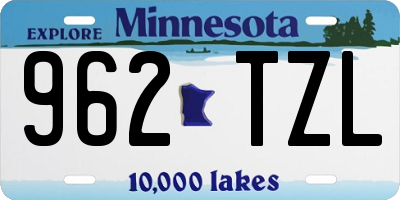 MN license plate 962TZL