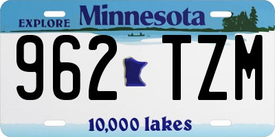 MN license plate 962TZM