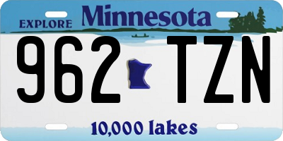 MN license plate 962TZN