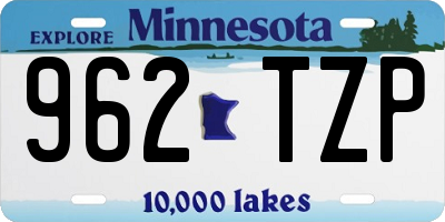 MN license plate 962TZP