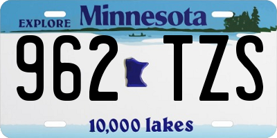 MN license plate 962TZS